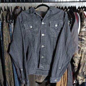CRAZY True Religion custom-dyed denim jacket